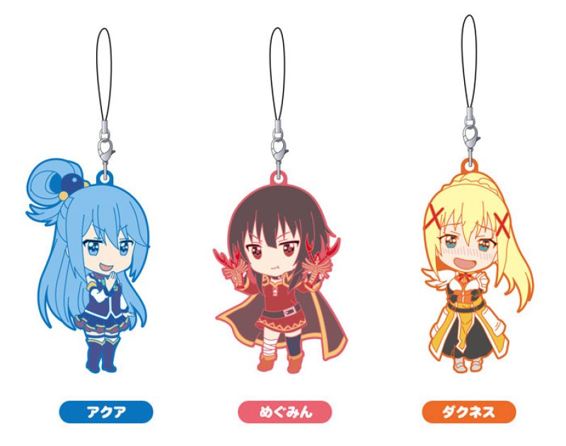 Nendoroid Plus KONO SUBARASHII SEKAI NI SYUKUFUKU WO! 2 Rubber Strap Set: Aqua, Megumin & Darkness 2