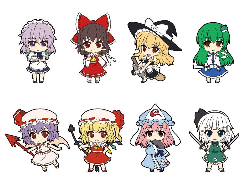Nendoroid Plus Trading Rubber Straps: Touhou Project Set #1