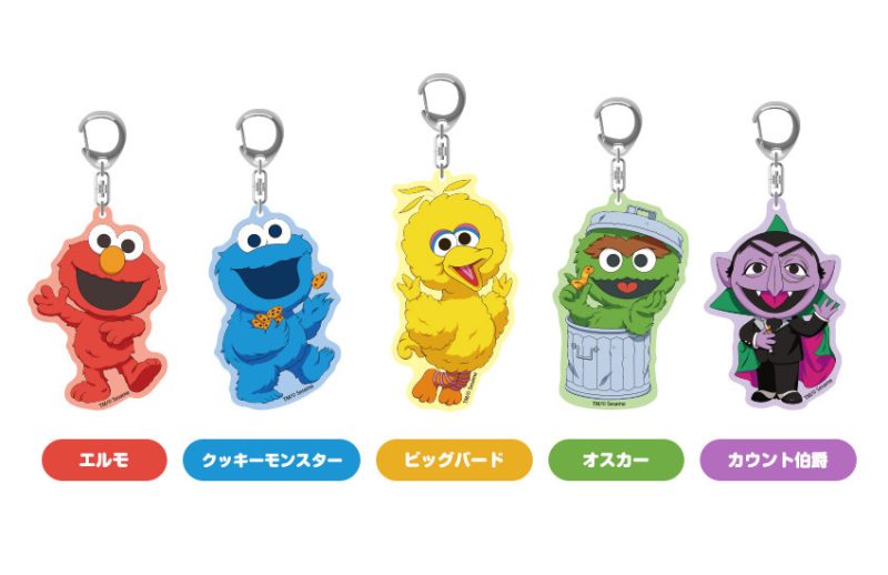 Sesame Street Nendoroid Plus Acrylic Keychains Elmo/Cookie Monster/Big Bird/Oscar the Grouch/Count von Count