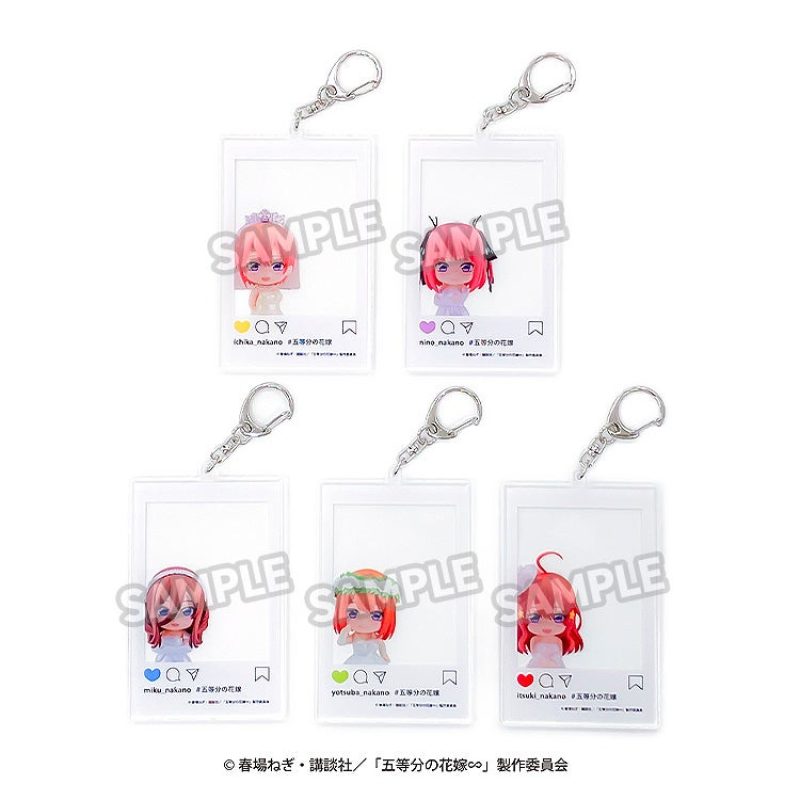 The Quintessential Quintuplets Nendoroid Plus Photo Frame-Inspired Acrylic Keychain Ichika Nakano/Nino Nakano/Miku Nakano/Yotsuba Nakano/Itsuki Nakano