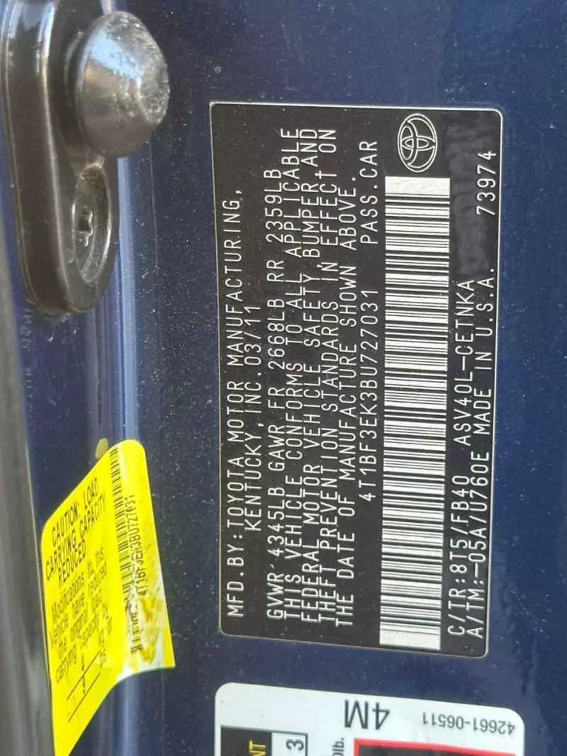TOYOTA Camry   - 2011