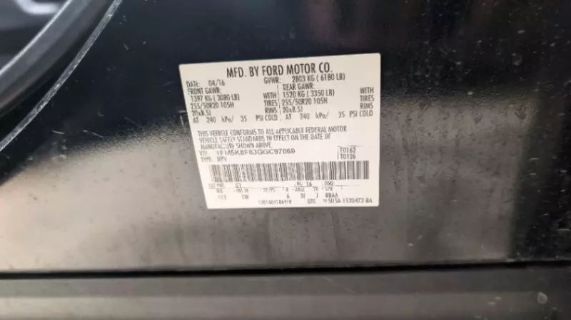 Ford EXPLORER 3.5L   - 2016
