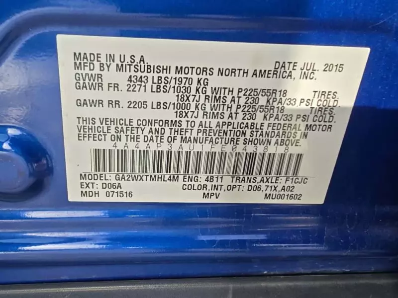 Mitsubishi Outlander Sport   - 2016