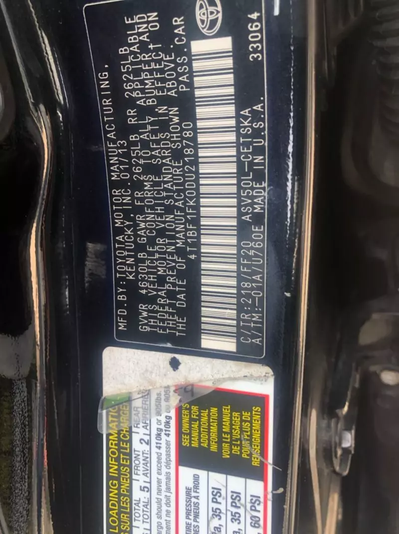 Toyota Camry   - 2013