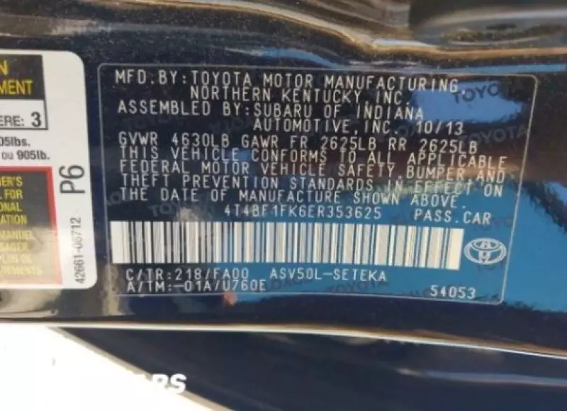 TOYOTA Camry   - 2014