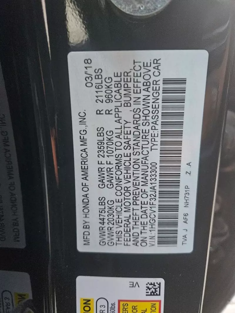 Honda Accord   - 2018