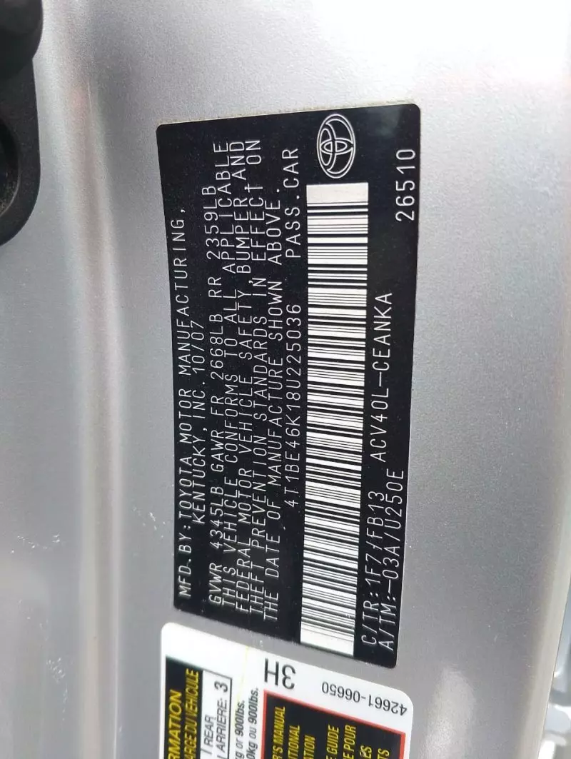 TOYOTA Camry   - 2008