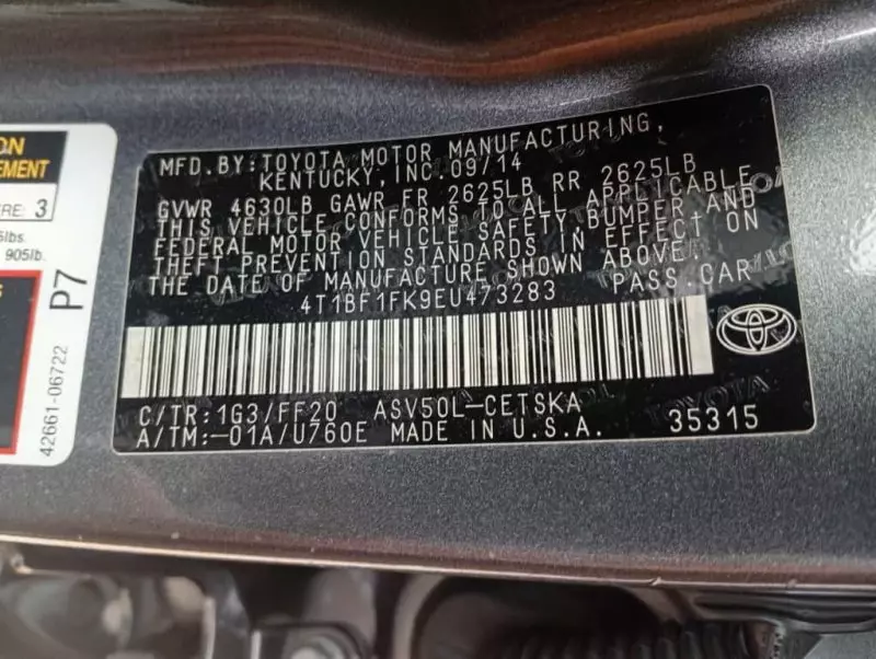 TOYOTA Camry   - 2015