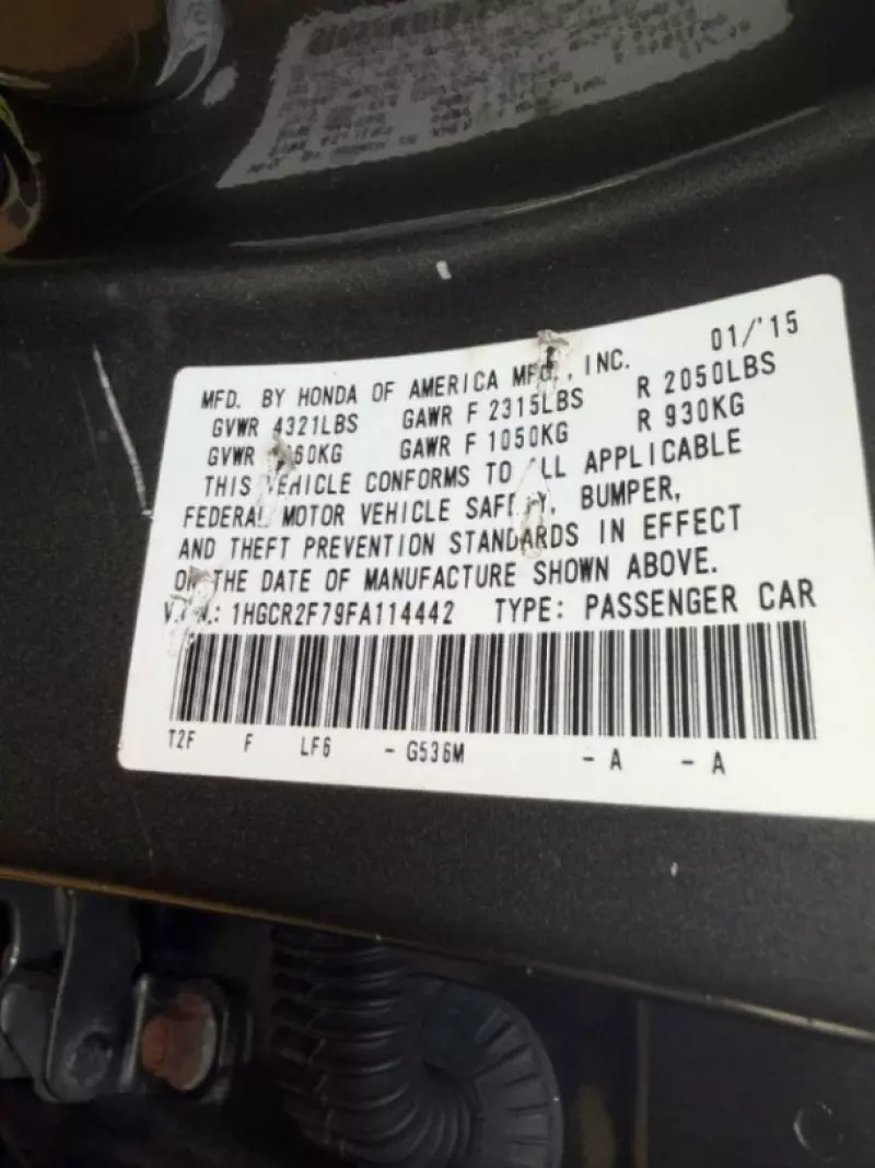 Honda Accord   - 2015