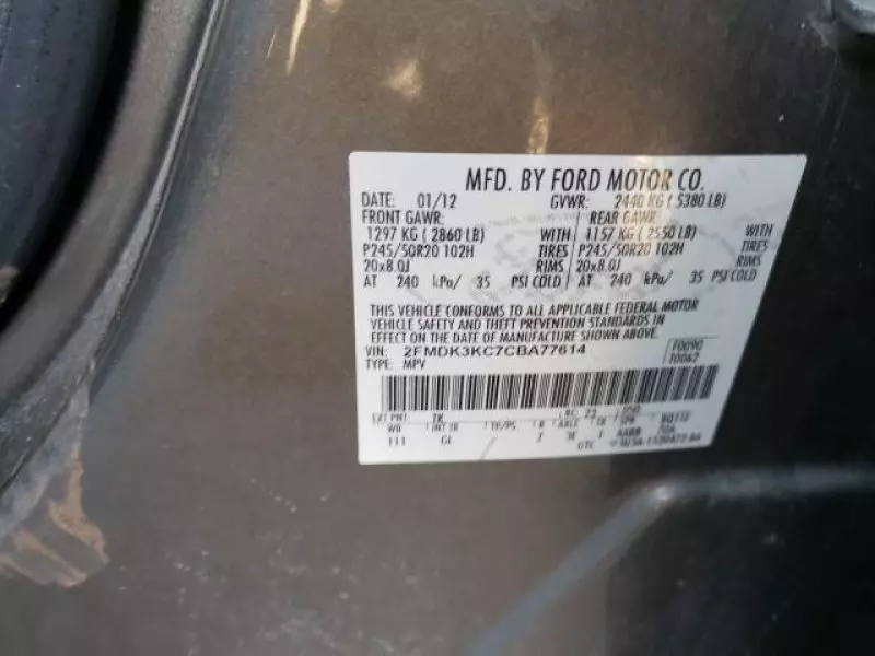 Ford Edge 3.5L    - 2012