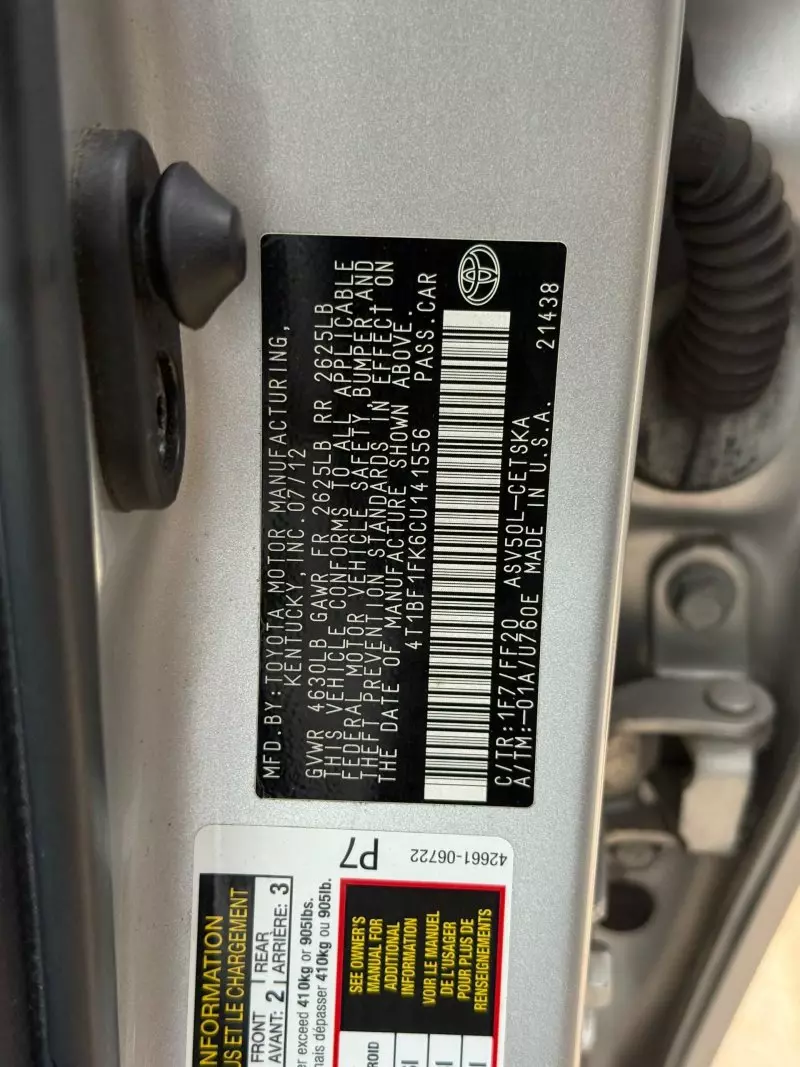 Toyota Camry - 2012