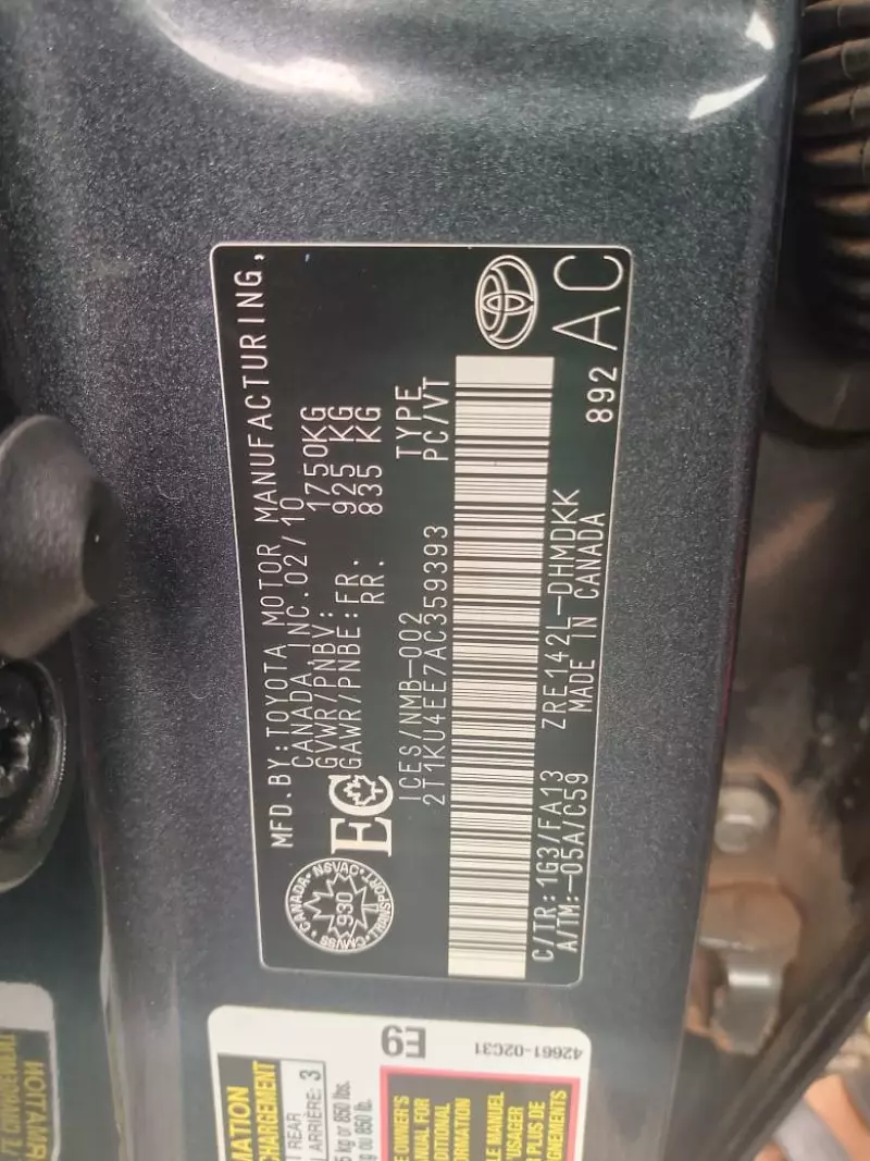 TOYOTA Corolla Matrix   - 2010