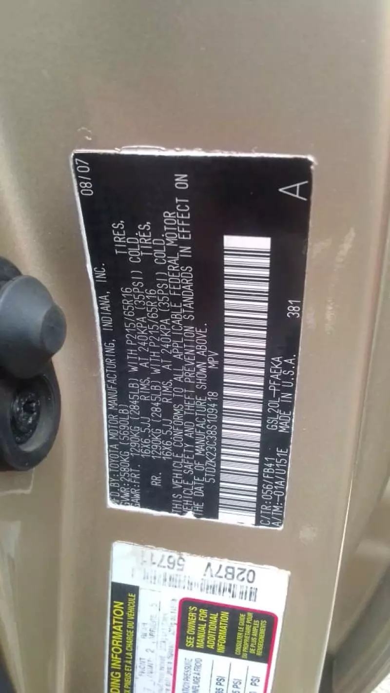 Toyota Sienna   - 2008
