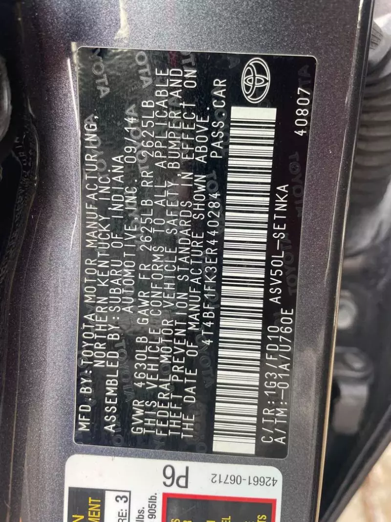 TOYOTA Camry - 2014