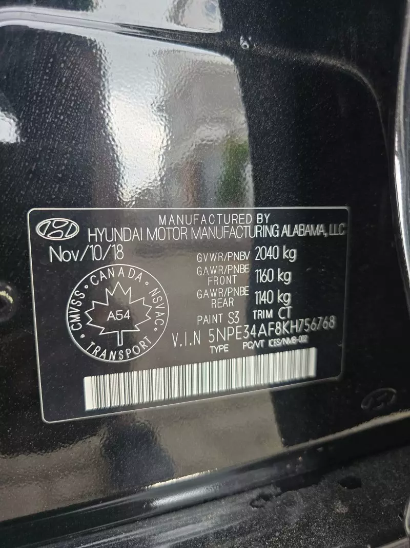 Hyundai Sonata   - 2019