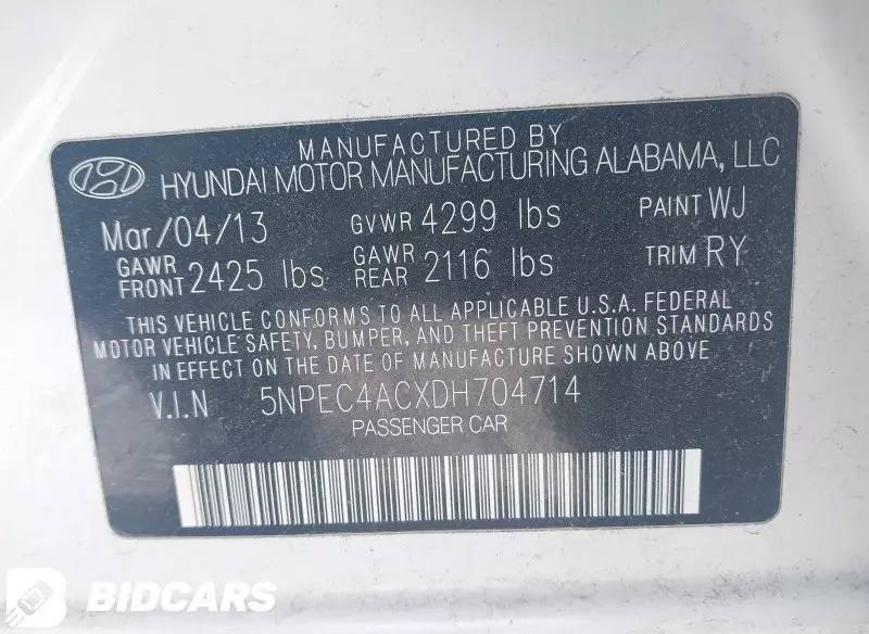 Hyundai Sonata   - 2013