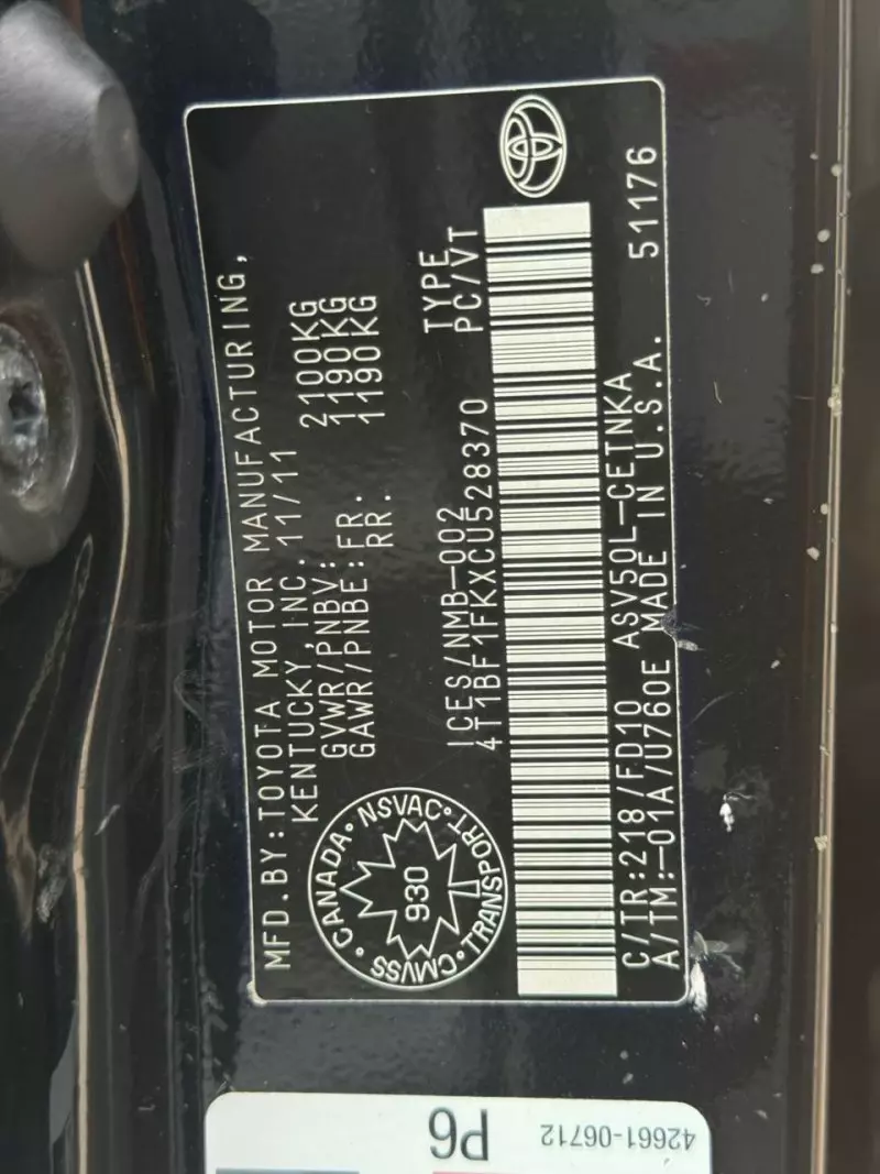 Toyota Camry - 2012