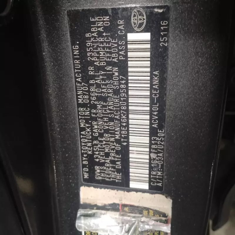 TOYOTA Camry - 2008