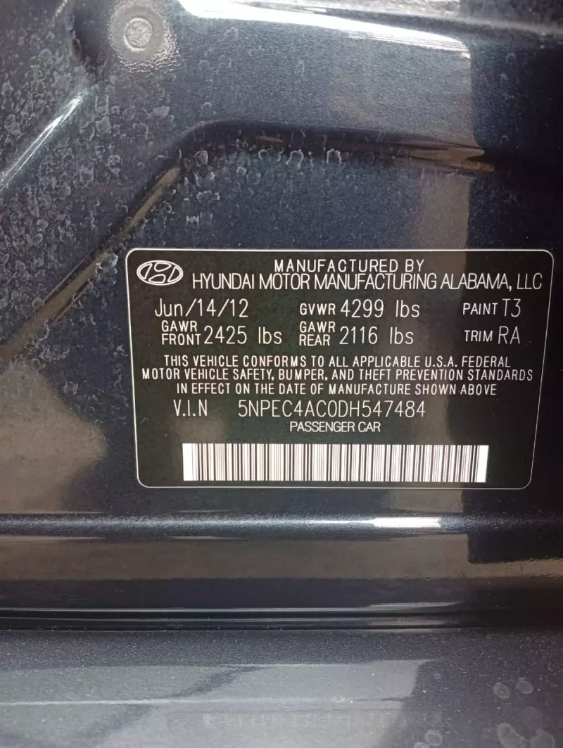 Hyundai SONATA 2,0L BVA GL - 2013