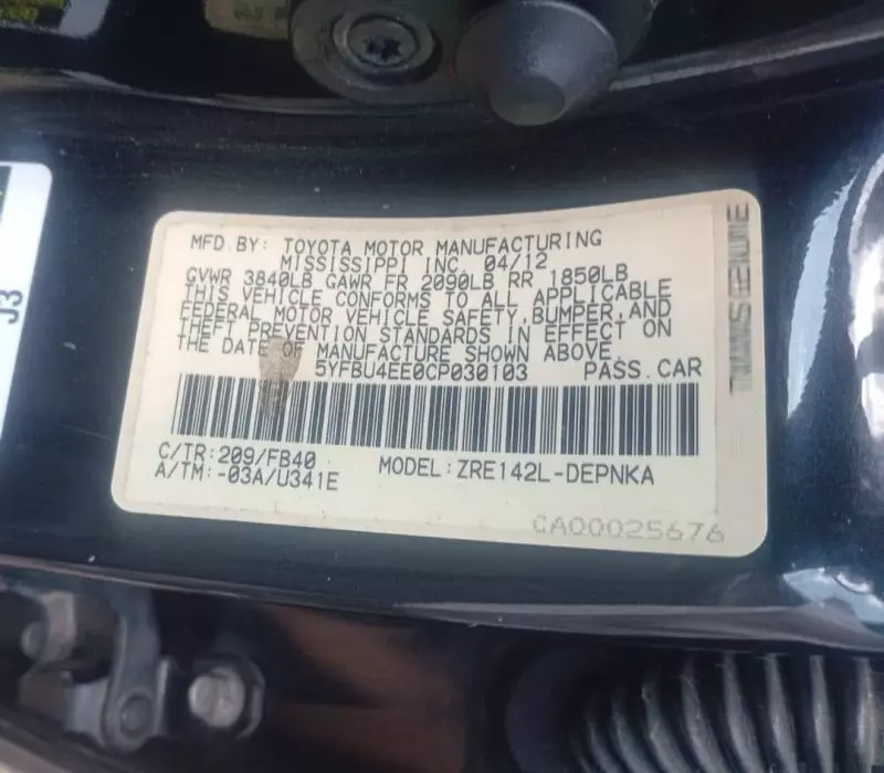 Toyota Corolla - 2012