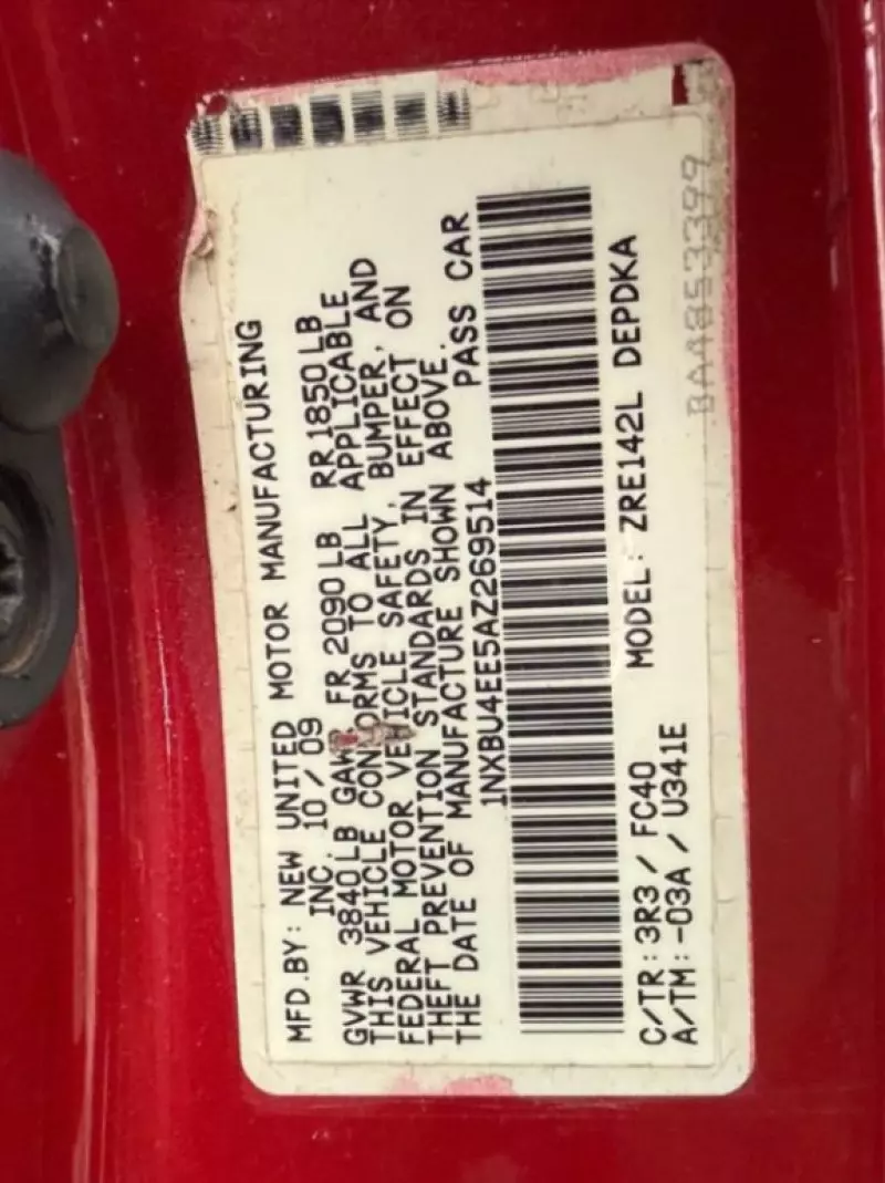 Toyota Corolla   - 2010