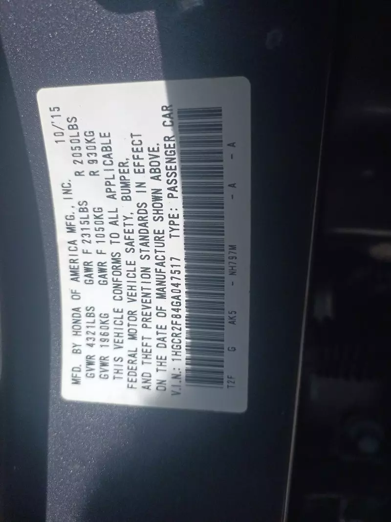 Honda Accord   - 2016