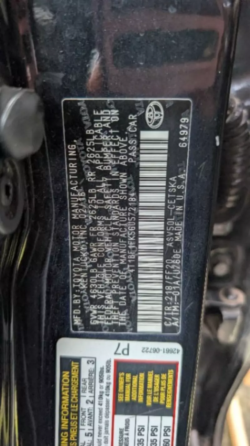 Toyota Camry   - 2016