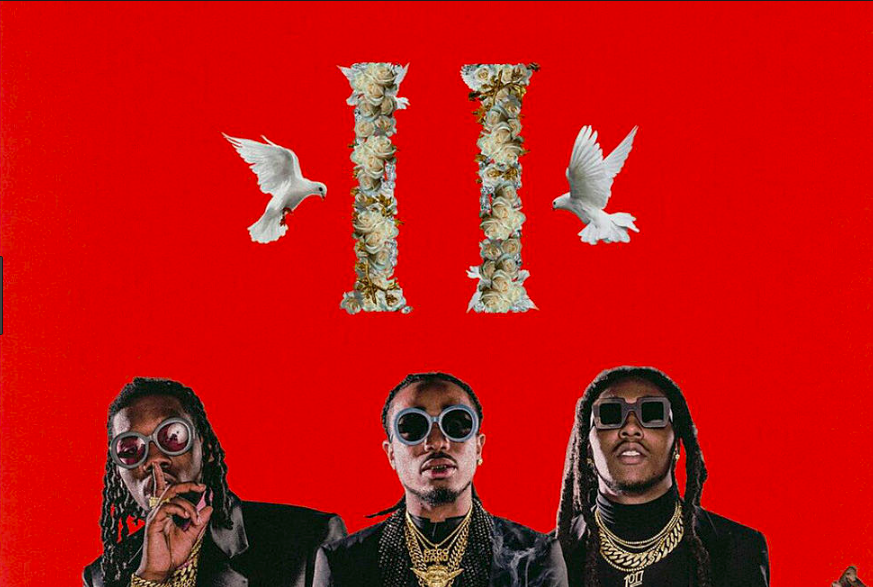 The cover art for Culture II. Featuring Offset, Quavo, and Takeoff