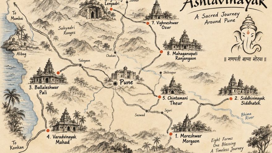 feature image for Introduction to Ashtavinayak- 8 temples of Lord Ganesh