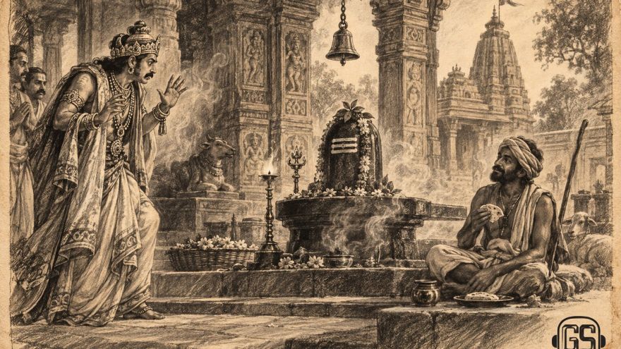 Feature image for story खरा भक्त Khara Bhakta by Sane Guruji. Podcast by gaathastory