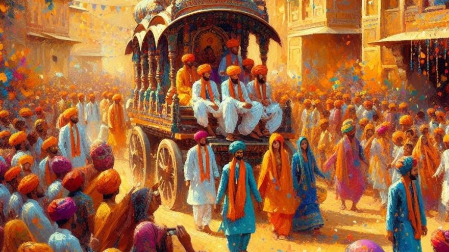 feature image for festival of gangaur. gaathastory