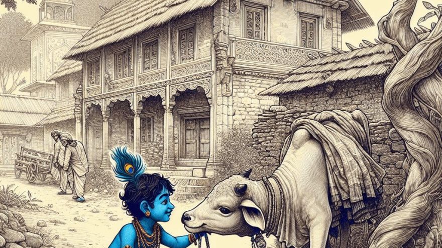 Krishna and Vatsasur cover