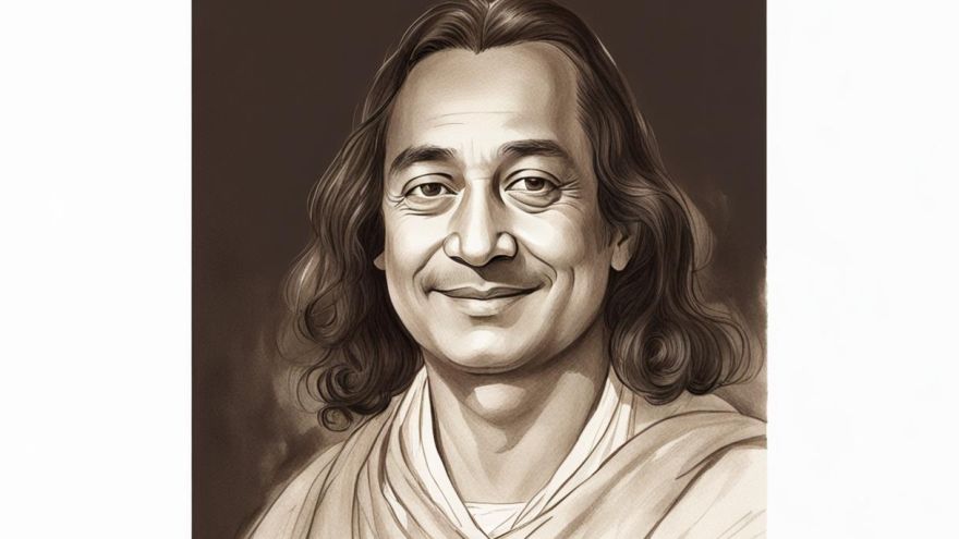 Pencil sketch of Paramhansa Yogananda