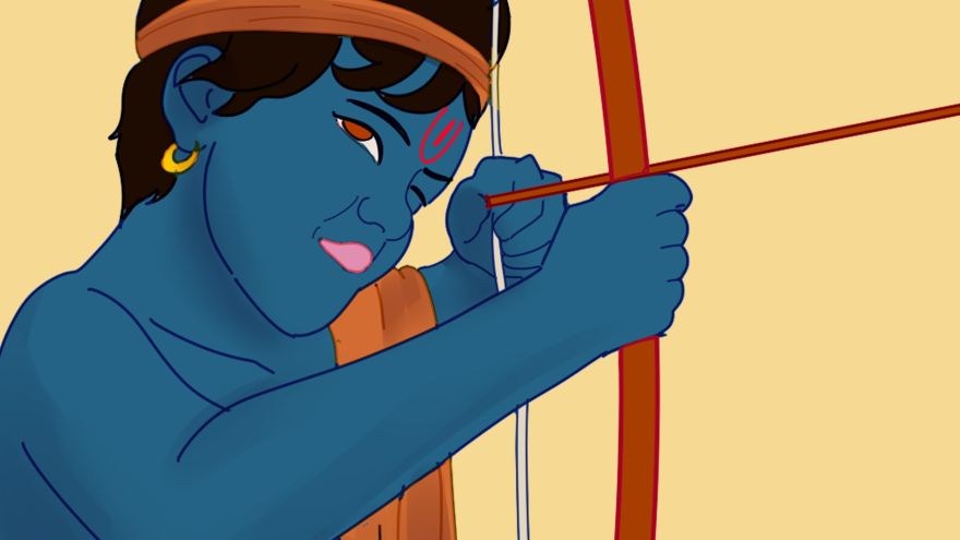Young Lord Ram. Listen to the story of his birth on Baalgatha Podcast