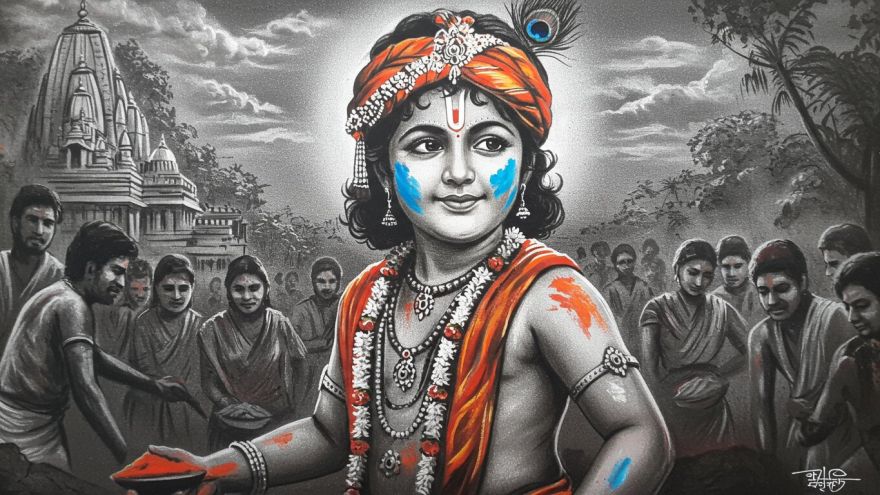 Stories of Young Krishna Playing Holi in Vrindavan cover