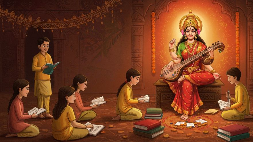 The Story of Saraswati Goddess. gaathastory