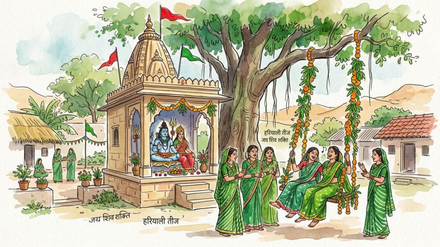 What is the festival of Hariyali Teej cover