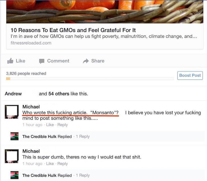 Monsanto shill