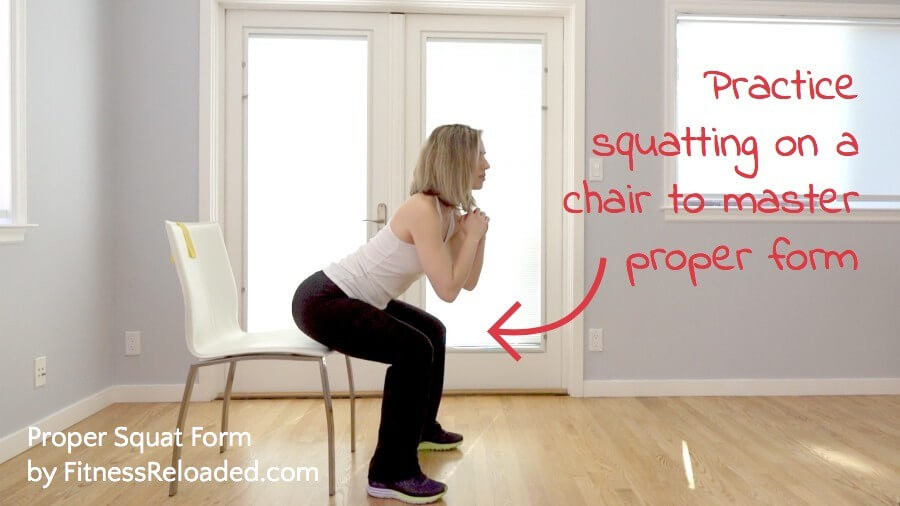 Practice squatting on a chair to master proper form