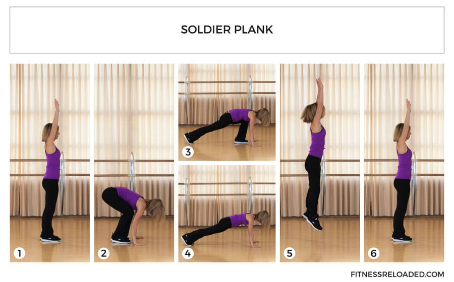soldier plank basic modified burpee