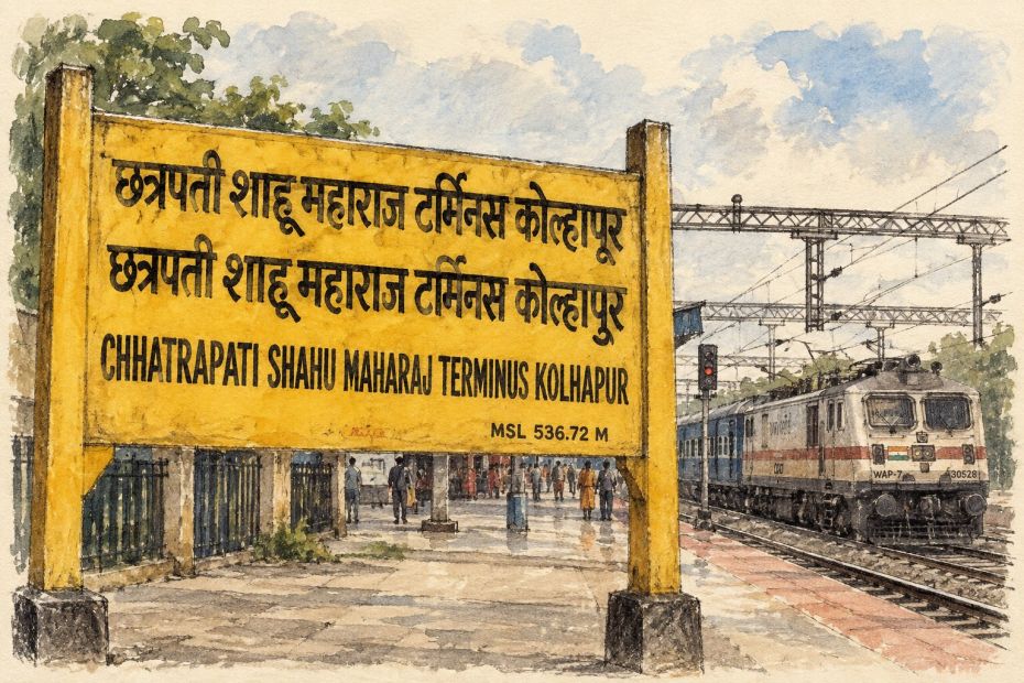 Cover art for blog post on History of Kolhapur. AI generated image