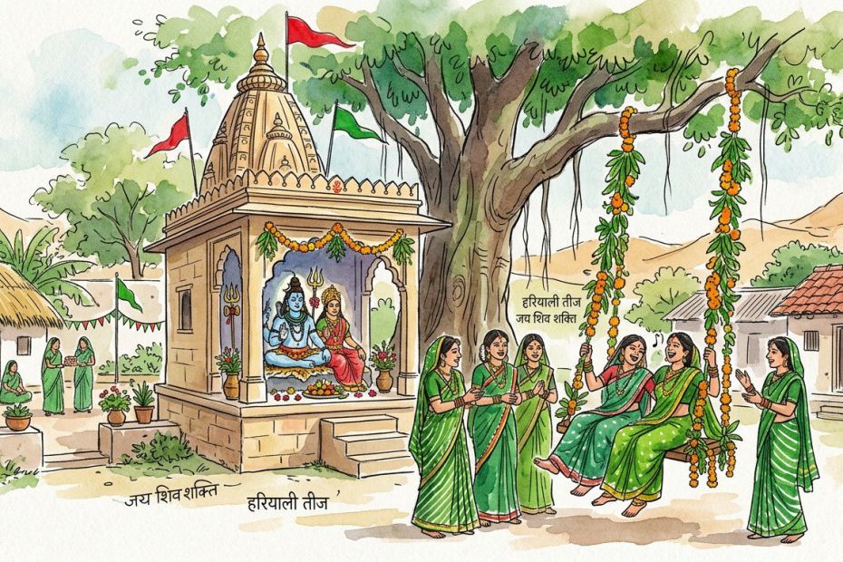 What is the festival of Hariyali Teej cover