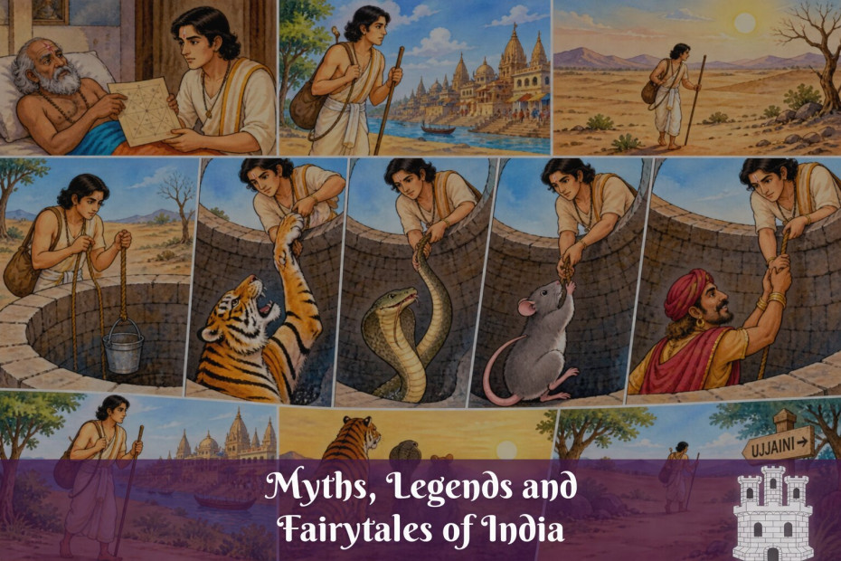 Feature image for blog post The Fortune Teller's Prophecy. Parikatha Podcast by gaathastory