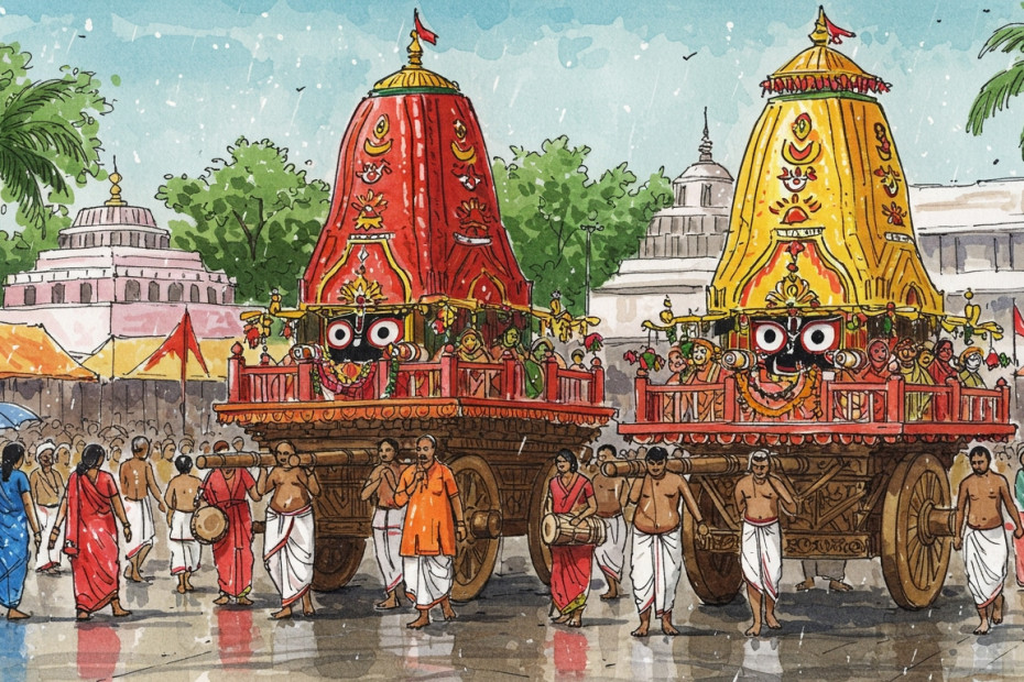 Jagannath Rath Yatr. Blog post on Odisha temple Circuit Travel