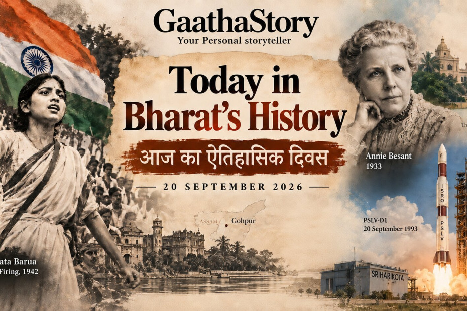 feature image for today in Bharat's history -september 20th.
