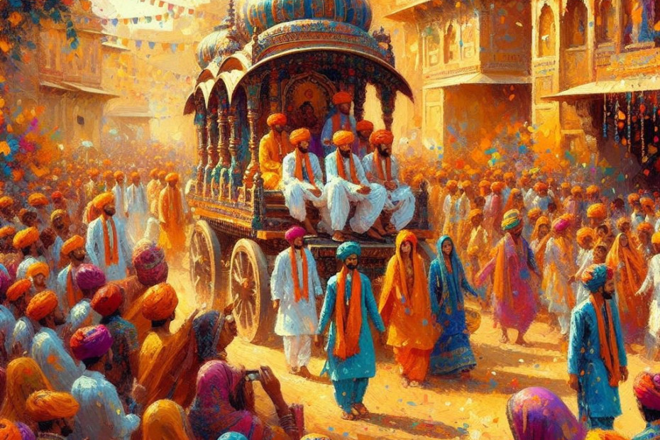feature image for festival of gangaur. gaathastory