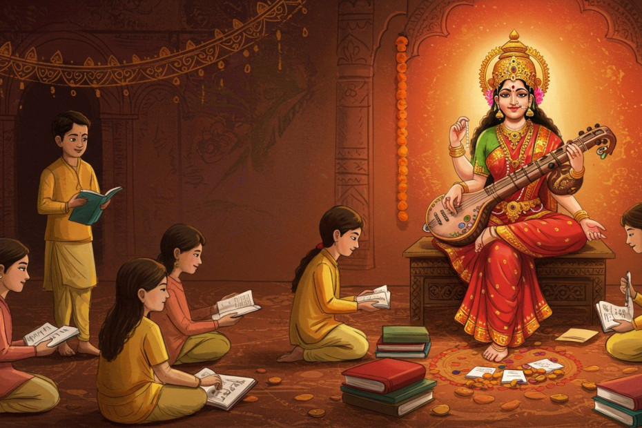 The Story of Saraswati Goddess. gaathastory