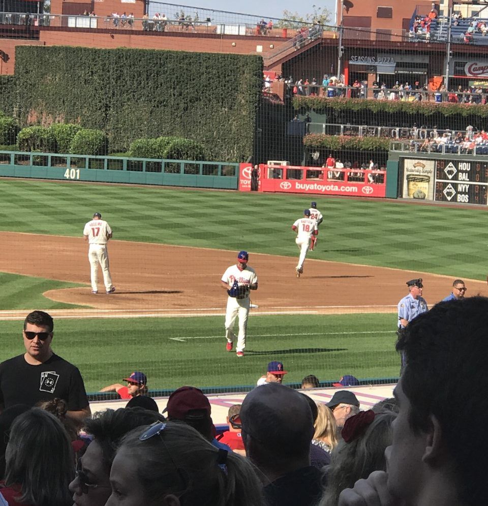 Philadelphia Phillies game in 2019. Photo by Evan Lynn