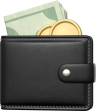 black wallet