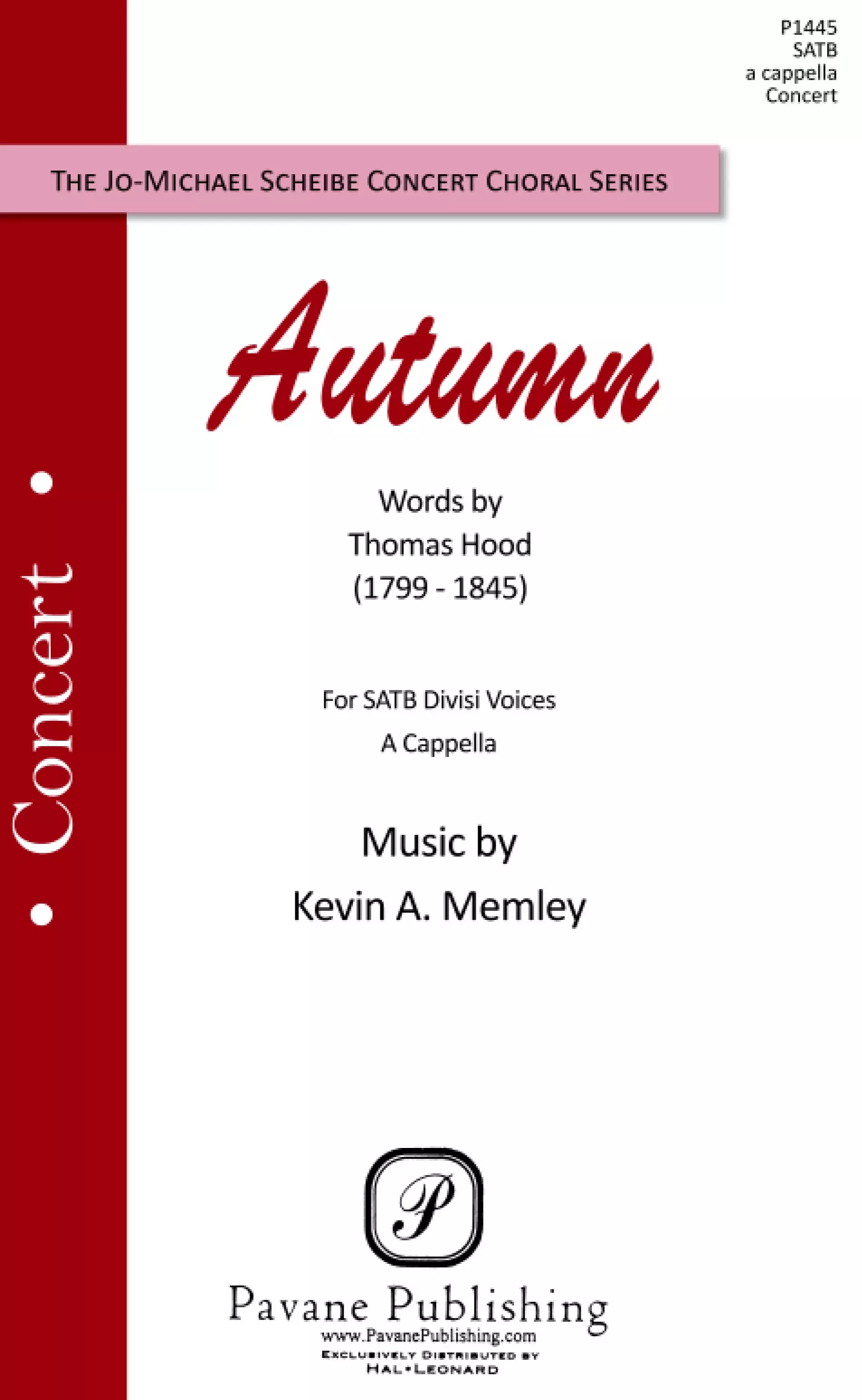 Autumn satb choral score pavane publishing